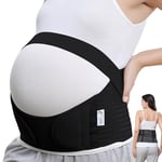 NEOtech Care Ceinture de grossesse de marque Support lombaire et soutien abdominal/abdomen, pour femme enceinte (Noire, Taille XXL)