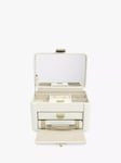 Dulwich Designs Belgravia Leather Jewellery Box, Cream