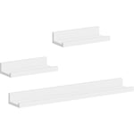 Tagère Murale Lot de 3, Étagère de Rangement en mdf pour Salon, Cuisine, Chambre, Bureau, Blanche RG9491ws - Woltu