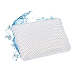 Relaxdays Coussin de Bain, Oreiller de Baignoire, Ventouses, Accessoire Bien-être Nuque, Spa, 19 x 28,5 x 5,5 cm, Blanc, 10027755_49