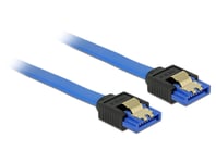 DELOCK – SATA cable, straight plugs, 0.2m, blue (84977)