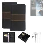 Phone Case + earphones for OnePlus Nord CE 3 Lite Wallet Cover Bookstyle protect