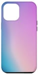 Coque pour iPhone 14 Pro Max Dégradé de couleur bleu et rose pastel