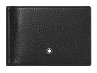 Montblanc Wallet Meisterstuck Soft Grain 6cc with Money Clip Black D