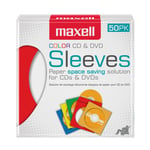 Maxell 190134 CD-401 CD/DVD Paper Sleeve - Clear Window 50 Pk (Assor (US IMPORT)