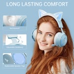 Cat Ear Gaming Headset RGB Light BT Wireless Headphones for Laptops PCs SDS