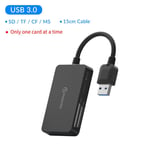 PHIXERO-Lecteur de carte 4-en-1 USB3.0/USB-C SD Micro SD TF CF MS Compact Flash Card Adapter for Laptop PC Multi OTG Smart Card Read - Type USB A (Single Read)