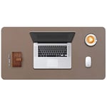 DOBAOJIA Sous-Main Bureau XL, Tapis de Bureau, Tapis de Clavier et Souris, Tapis de Portable, Pad Écriture, Mouse Pad, pour Bureau/Maison/Gaming, PU Étanche + Suède Antidérapant 70 x 35cm