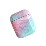 Apple AirPods 1/2 Case Cover Suojakotelo Pinkki Marmori monivärinen