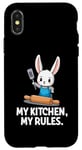 Coque pour iPhone X/XS Rabbit Chef My Kitchen My Rules Cooking Lovers