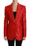 DOLCE & GABBANA Veste Blazer Angélique Florale Rouge IT46 / US12 / L RRP 3000 $