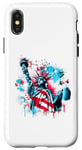 iPhone X/XS American Style Statue of Liberty Spray Paint Case