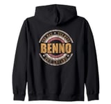 Mens Benno The Man The Myth The Legend First Name Benno Zip Hoodie