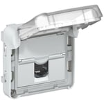 Prise RJ45 étanche catégorie 5e ftp Plexo composable IP55 gris Legrand 069557