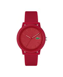 Lacoste Analogue Quartz Watch for Men or Women from The Lacoste.12.12. Collection, Featuring a Stylish Silicone Bracelet with Petit Piqué Texture