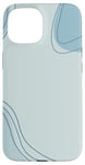 Coque pour iPhone 15 Couleur neutre minimaliste bleu clair sarcelle et turquoise