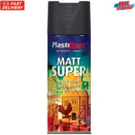 UK PlastiKote PKT3101 Super Enamel Spray, 400mL - Matt Black, Free Shipping