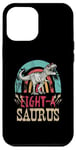 Coque pour iPhone 12 Pro Max Dinosaure pour enfant de 8 ans - 8e anniversaire - Rex Dino Huit Saurus