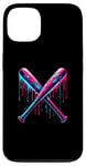 iPhone 13 Cross Baseball Bat with SprinklesDrip Sports Player Softball Case