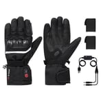 G-HEAT - Gants Moto Chauffants Rider - Mixtes - Étanches - Respirants. Norme CE - Certification 1KP - Usages : Moto, Scooter, Trottinette, VTT. Fournis avec 1 Paire de Batteries et câble de Recharge