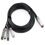 Dell Networking Cable 40GbE (QSFP+) to 4 x 10GbE SFP+ Passive Copper Breakout Cable 3 Meters Customer Install