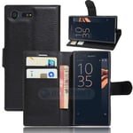 Sony Xperia X Compact      PU Wallet Case    [Black]