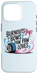 Coque pour iPhone 16 Pro Burnouts or Bows Paw Loves You Baby Shower Révélation du sexe