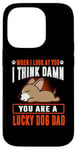 Coque pour iPhone 14 Pro Chihuahua You Are A Lucky Dog Dad Funny Puppy Dogs Lovers