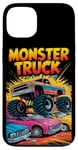 iPhone 13 Monster Truck Crushing Cars Art for Monster Truck Lovers Case