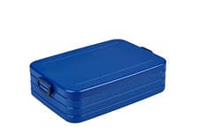 Mepal Lunch Box Large - Lunch Box to Go - for 4 Sandwiches or 8 Slices of Bread - Snack & Lunch - Lunch Box Adults - Vivid Blue