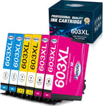 Cartouche 603XL Compatible avec Cartouches Encre Epson 603 603 XL, pour Expression Home XP-2100 XP-2105 XP-3100 XP-3105 XP-3150