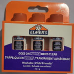 New 3 Pack ELMER'S GLUE STICKS GOES O  PURPLE DRIES CLEAR WASHABLE