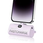 VEEKTOMX Mini Power Bank Fast Charging 20W, 5000mAh Portable Charger for iPhone, Small Battery Pack Travel powerbank Compatible with iPhone 14/13/12/11/XR/XS/X/8/7 Travel Essentials, Purple