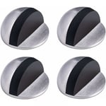 4PCS Butée de Porte,Arret de Porte en Acier Inoxydable,Butée de Porte Adhesive,Butoir Porte au Sol,Butée de Porte en Caoutchouc ,Demi Lune Bloc