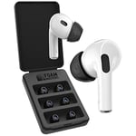 Foam Masters Embouts d'oreille en Mousse à mémoire de Forme pour AirPods Pro 1ère et 2ème génération | 3 Paires | Version 4.0 – Black Magic | Confortables | Sécurisés | Meilleure Suppression du Bruit