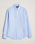 Polo Ralph Lauren Slim Fit Linen Button Down Shirt Blue Hyacinth