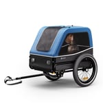 Bike Trailer for Dogs Buggy Stroller Foldable 360° Front Wheel Built-in Leash