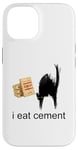 Coque pour iPhone 14 I Eat Cement Maudit Chat Drôle Curly Specific Meme