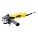 DEWALT - DWE4056-QS - Meuleuse Électrique à Interrupteur à Glissière 115mm - Moteur Protégé des Particules Abrasives - Inducteur avec Fils de Connexion - Outillage Électroportatif Professionnel