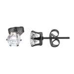 2-pack Svart Kristall Piercing Örhänge Piercingsmycke - 5mm svart