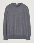 Morgano Extra Fine Merino Wool Crewneck Mid Grey