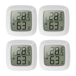 Lot De 4 Thermomètres D'Ambiance, Hygromètre Intérieur, Thermomètre Hygromètre Avec 10S Fast Refresh, Thermomètre D'Intérieur Numérique Pour Chambre De Bébé, Bureau, Cave À Vin, Salon, Bureau