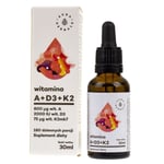 Aura Herbals Vitamine A + D3 (2000IU) + K2mk7, 30 ml