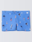 John Lewis Kids' Surfs Up Swim Trunks, Blue