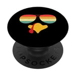 Lunettes de soleil aviateur rétro cool visage de dinde drôles Thanksgiving PopSockets PopGrip Adhésif