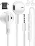 Ecouteurs Filaire, 3.5mm Intra écouteurs avec Microphone HD pour Samsung, Anti-Bruit Casque, Deep Bass écouteur Jack 3,5mm pour iPhone, Samsung, Huawei, Sony, Xiaomi, Oppo, Ordinateur