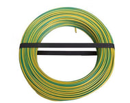 CABLE FIL ELECTRIQUE COURONNE 100 METRES HO7 V-U 1 x 2.5 mm² JAUNE VERT