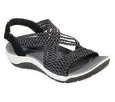 Skechers REGGAE CUP-OH, SNAP!, Women's Heels Sandals, Black (Black & Grey Gore Blk), 8 UK (41 EU)