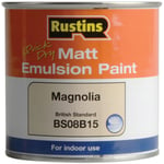 Rustins MEMLM250 Quick Dry Matt Emulsion Paint Magnolia 250ml