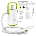 COSTWAY Handheld Steam Cleaners, 2.5-3Min Heating Time Portable Pressurized Steamer with 10 Piece Accessories & Safety Lock, Multi-purpose Cleaning Kit for Kitchen Toilets Windows Auto Carpet (Green)